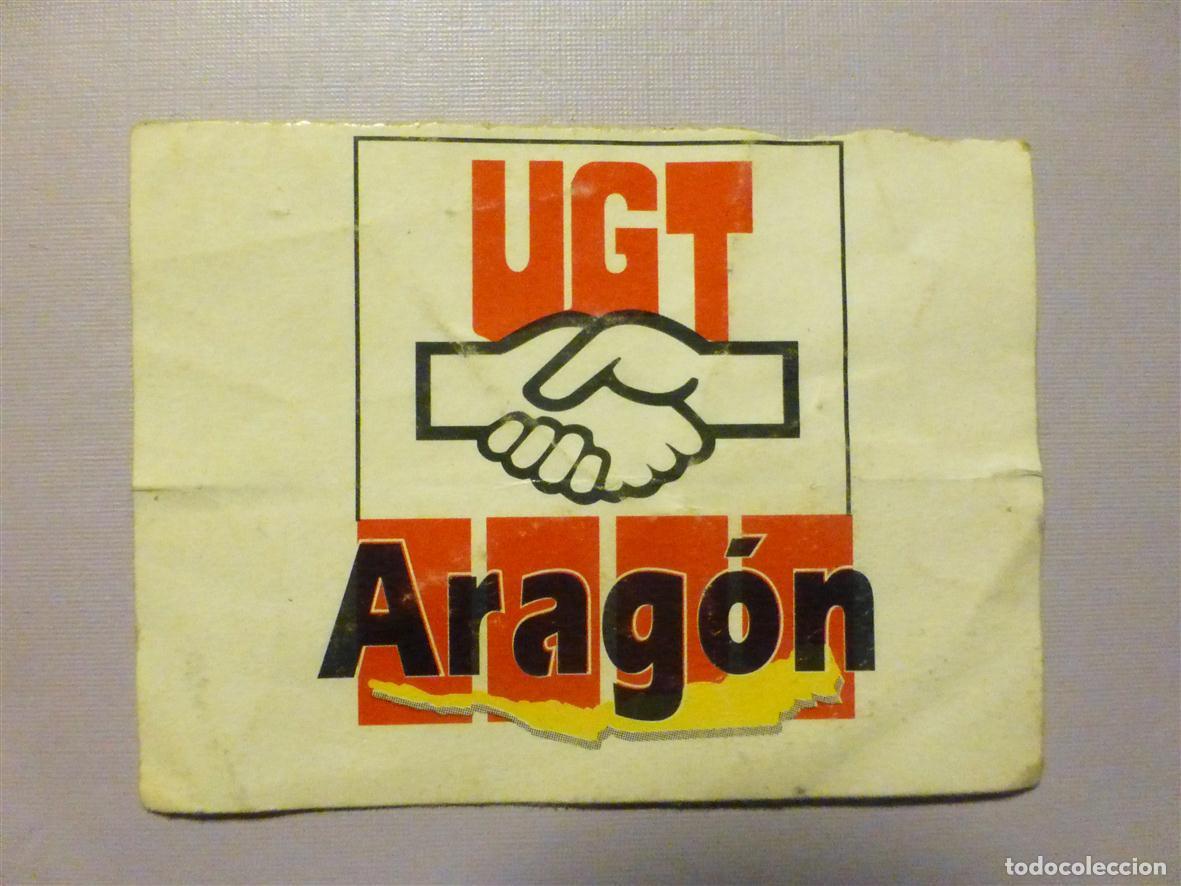 Autocolantes de cole&ccedil;&atilde;o: Pegatina Pol&iacute;tico Sindical - Sindicato - UGT Arag&oacute;n - 5,5 x 4 cm.
