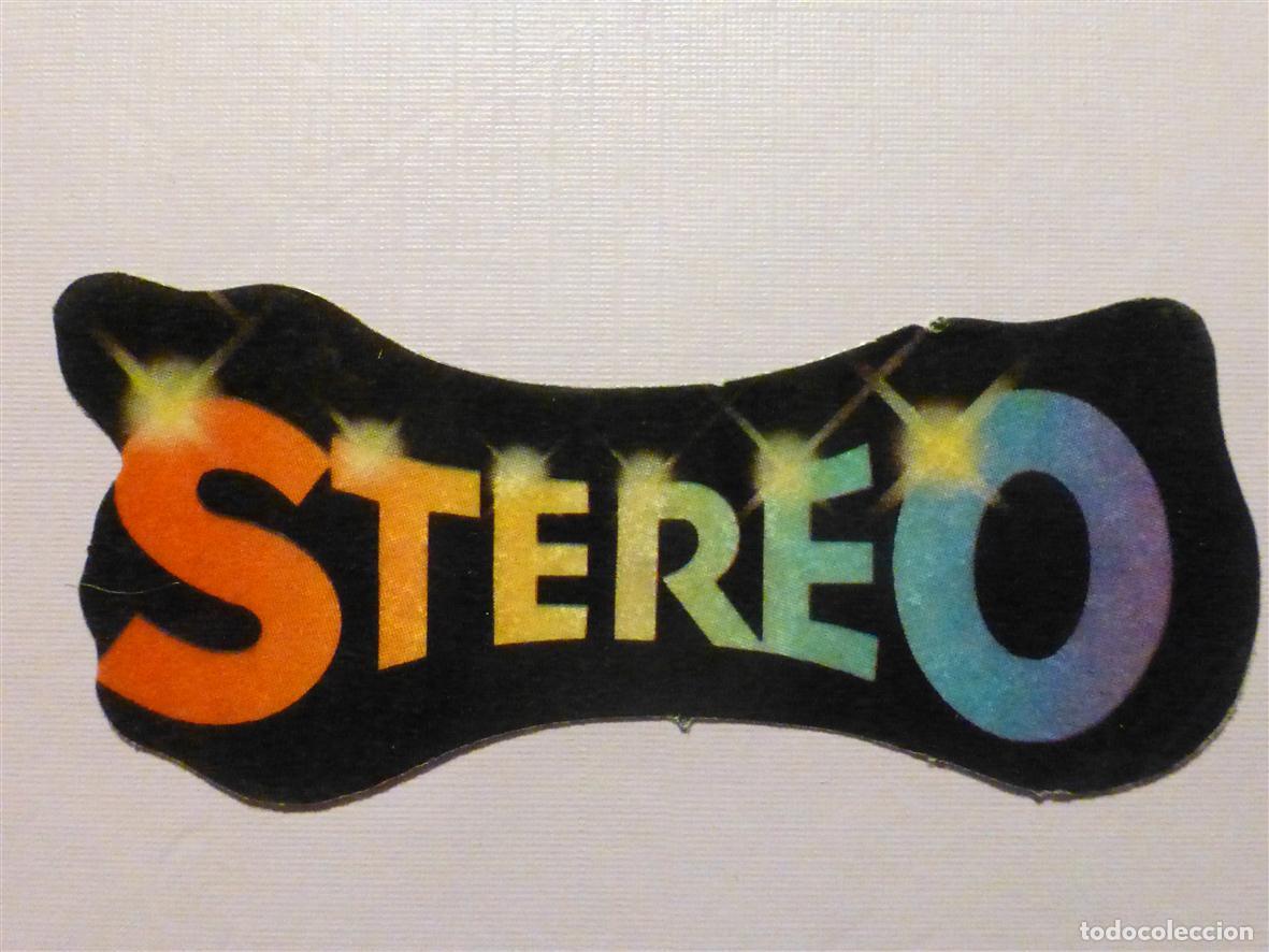 Collection stickers: Adhesivo - Pegatina Metalizada - Panrico - Ediciones Trebol, PegaBolly - Stereo - 6 x 2,5 cm.