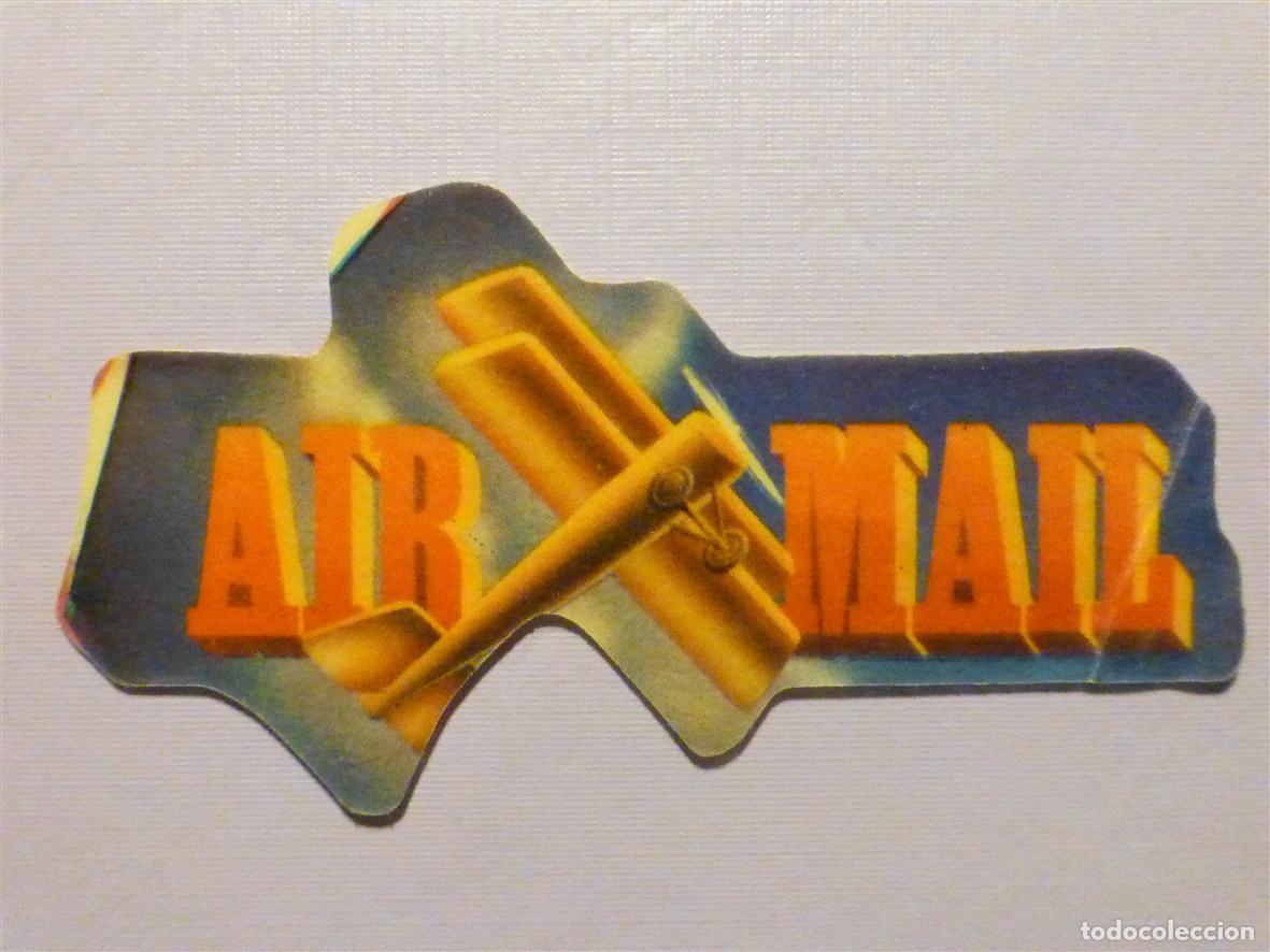 Autocolantes de cole&ccedil;&atilde;o: Adhesivo - Pegatina Cromo - Panrico - Ediciones Trebol, PegaBolly - Air Mail - 6 x 3,25 cm.