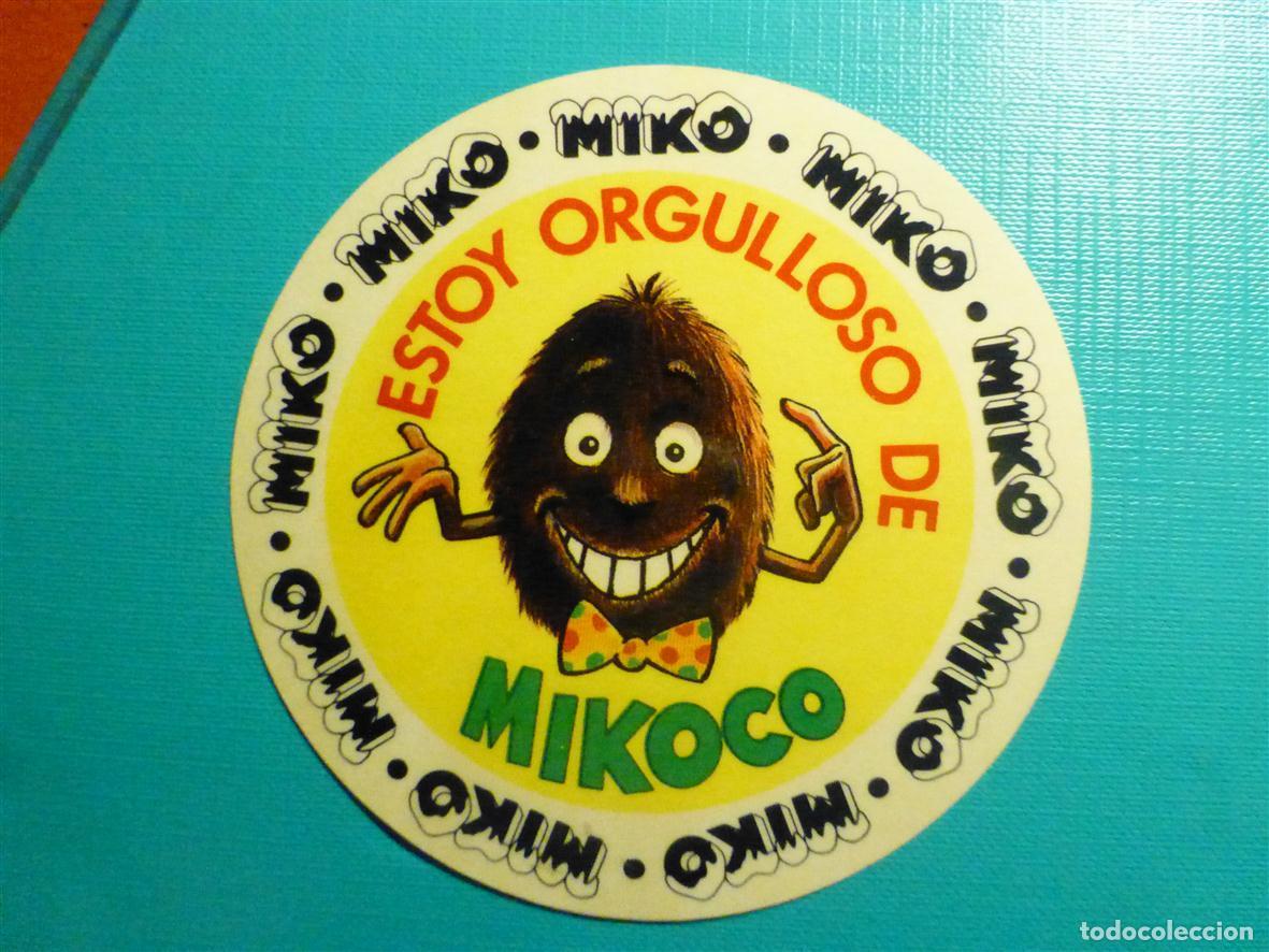Pegatinas de colecci&oacute;n: Pegatina Adhesiva Tiendas Alimentaci&oacute;n A&ntilde;os 80&acute;s - Helados Miko - Enciende Mikoco, Coco - 9 cm.