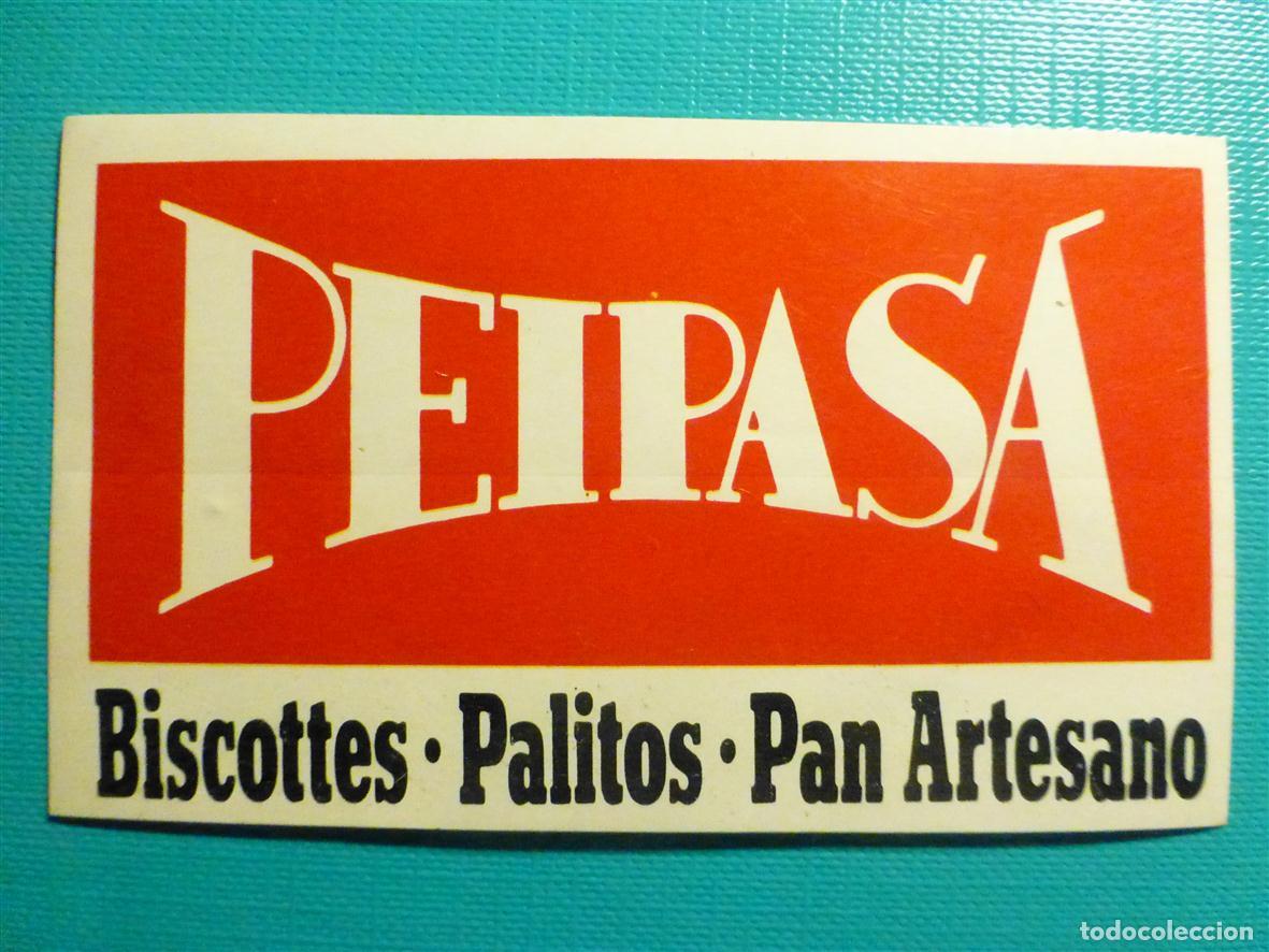 Pegatinas de colecci&oacute;n: Cromo Bollos Pastelitos - Tiendas Alimentaci&oacute;n - Peipasa - Biscotes, Palitos, Pan - 8,5 x 5 cm.