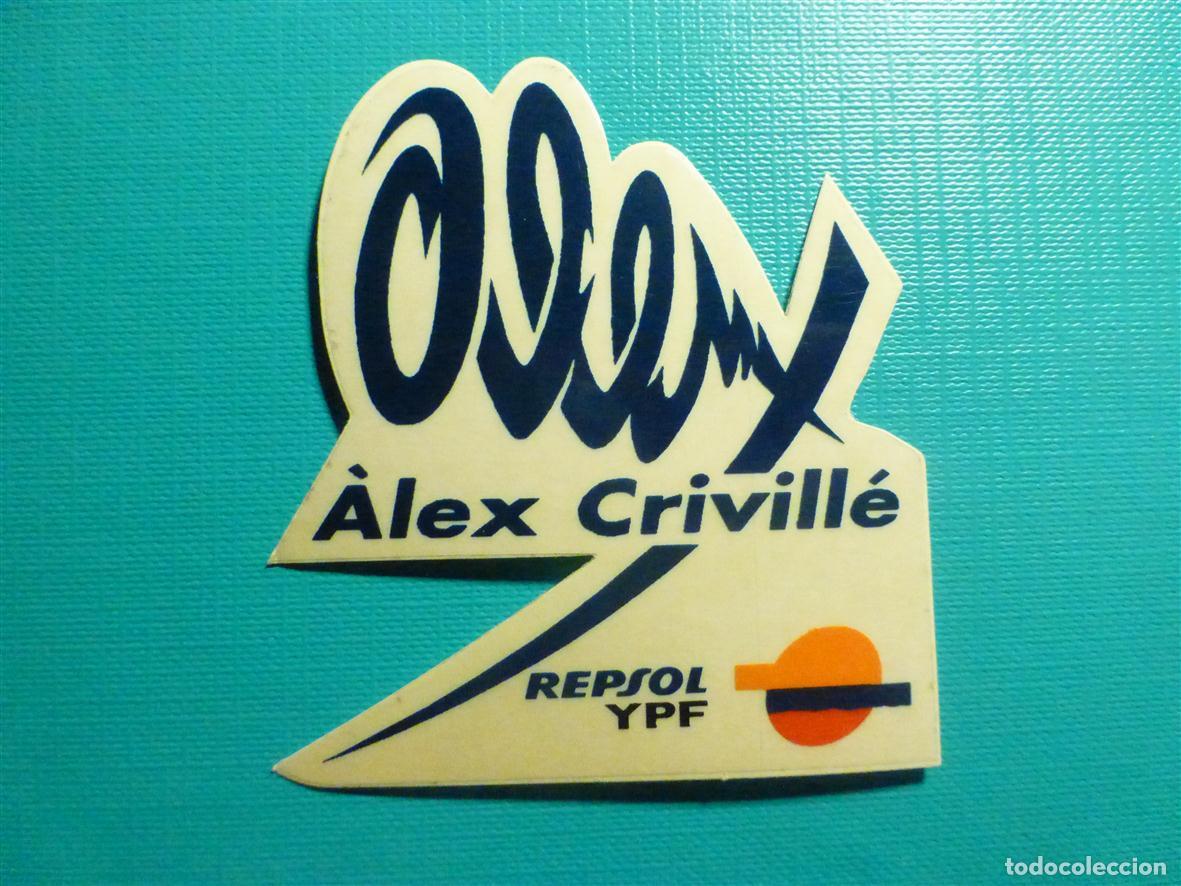 Autocolantes de cole&ccedil;&atilde;o: Pegatina - Adhesivo Motos, Motocicletas - Alex Crivill&eacute; - Repsol YPF - 6 x 6,5 cm.