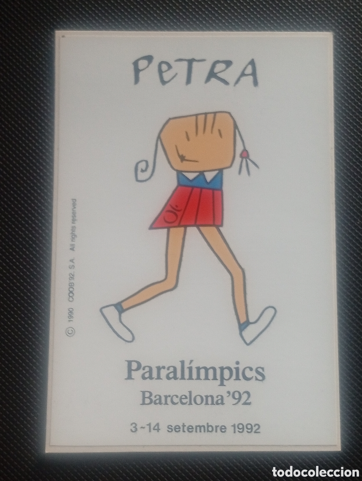 Adesivi di collezione: PEGATINA ADHESIVO PETRA OLIMPIADAS BARCELONA PARAOLIMPIADAS OL&Iacute;MPICO 1992 BARCELONA VINTAGE