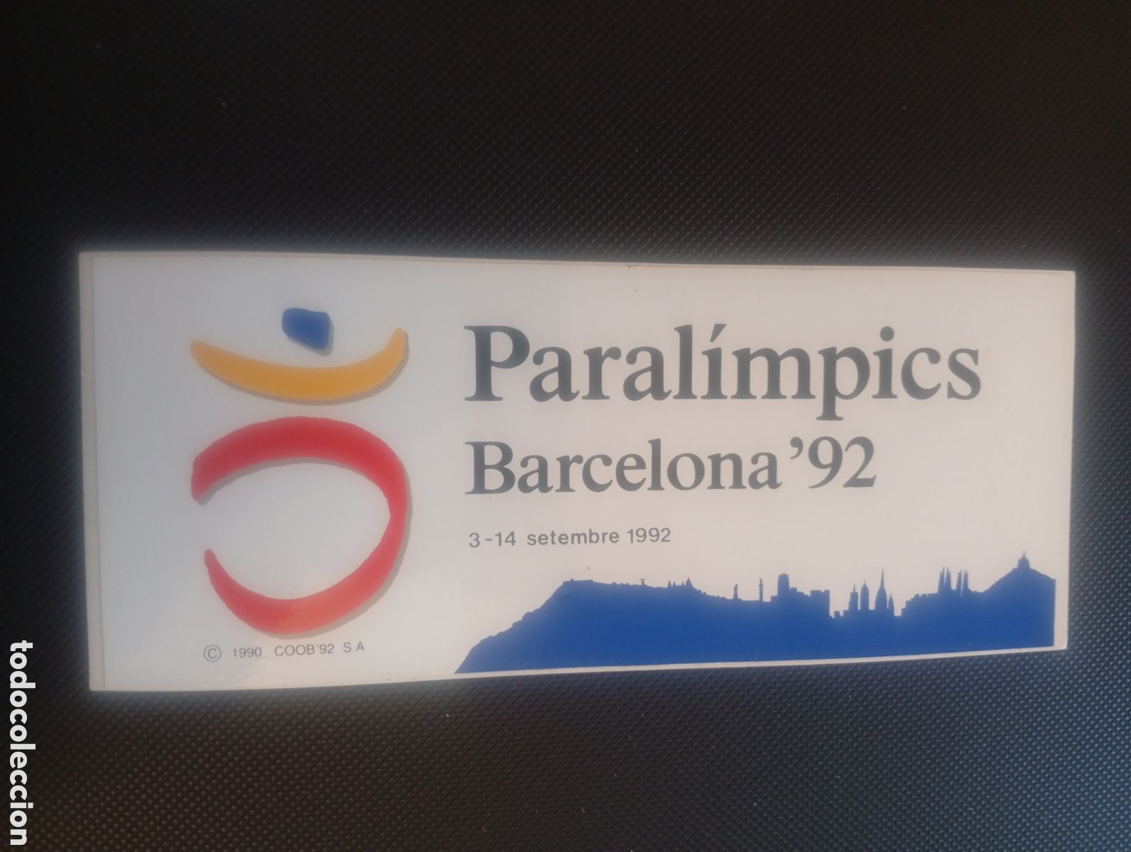 Collection stickers: PEGATINA ADHESIVO PARALIMPICS 92 1992 OLIMP&Iacute;ADAS BARCELONA 1992 92 OLIMPICO VINTAGE A&Ntilde;OS 90