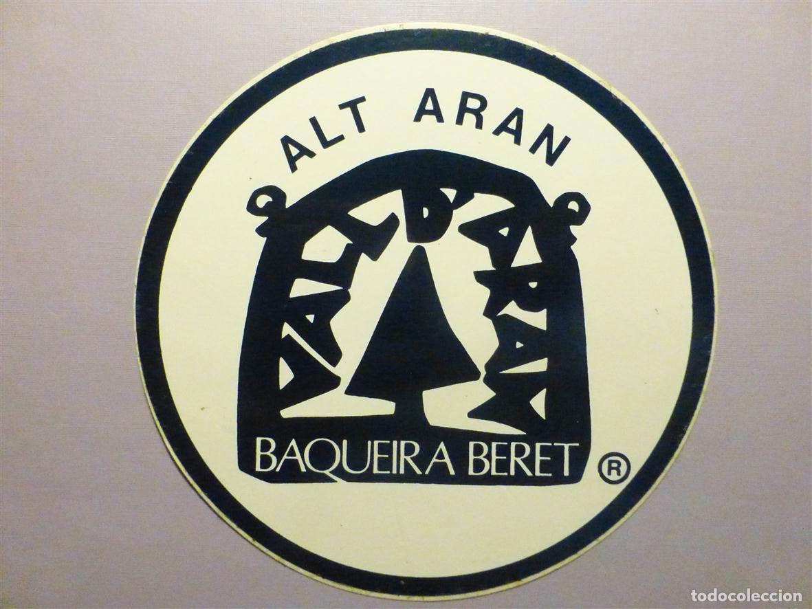 Pegatinas de colecci&oacute;n: Pegatina, Adhesivo Monta&ntilde;a, Ski, Squ&iacute;, Deportes Invierno - Esqu&iacute; - Alt Aran - Baqueira, Beret 10 cm.