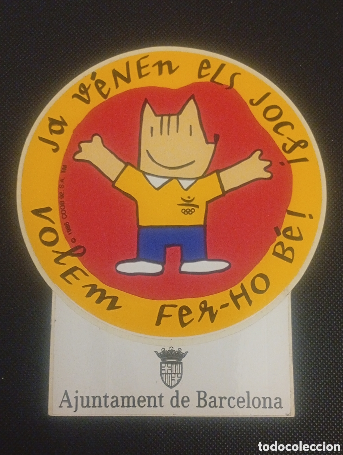 Pegatinas de colecci&oacute;n: PEGATINA ADHESIVO COBI VENEN JOCS VOLEM FER HO BE AJUNTAMENT BARCELONA