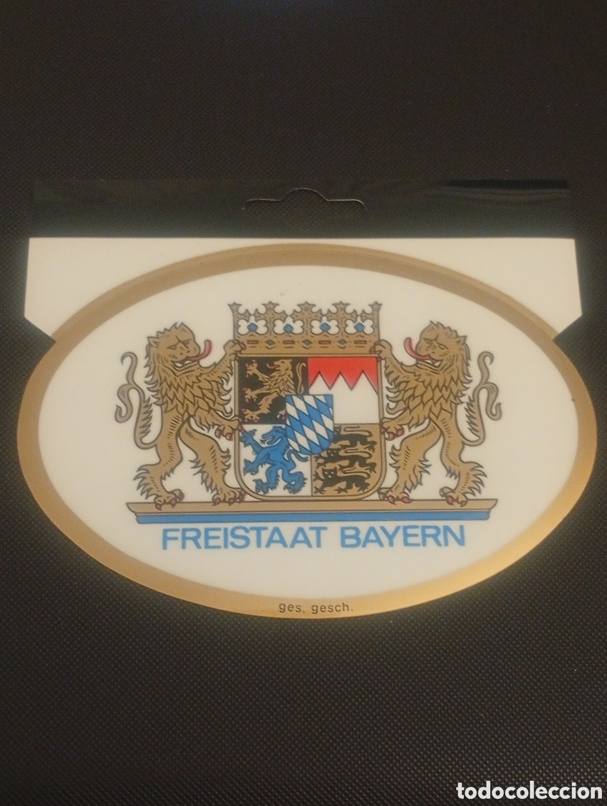 Pegatinas de colecci&oacute;n: PEGATINA ADHESIVO FREISTAAT BAYERN ALEMANIA GERMANY A&Ntilde;OS 90 VINTAGE