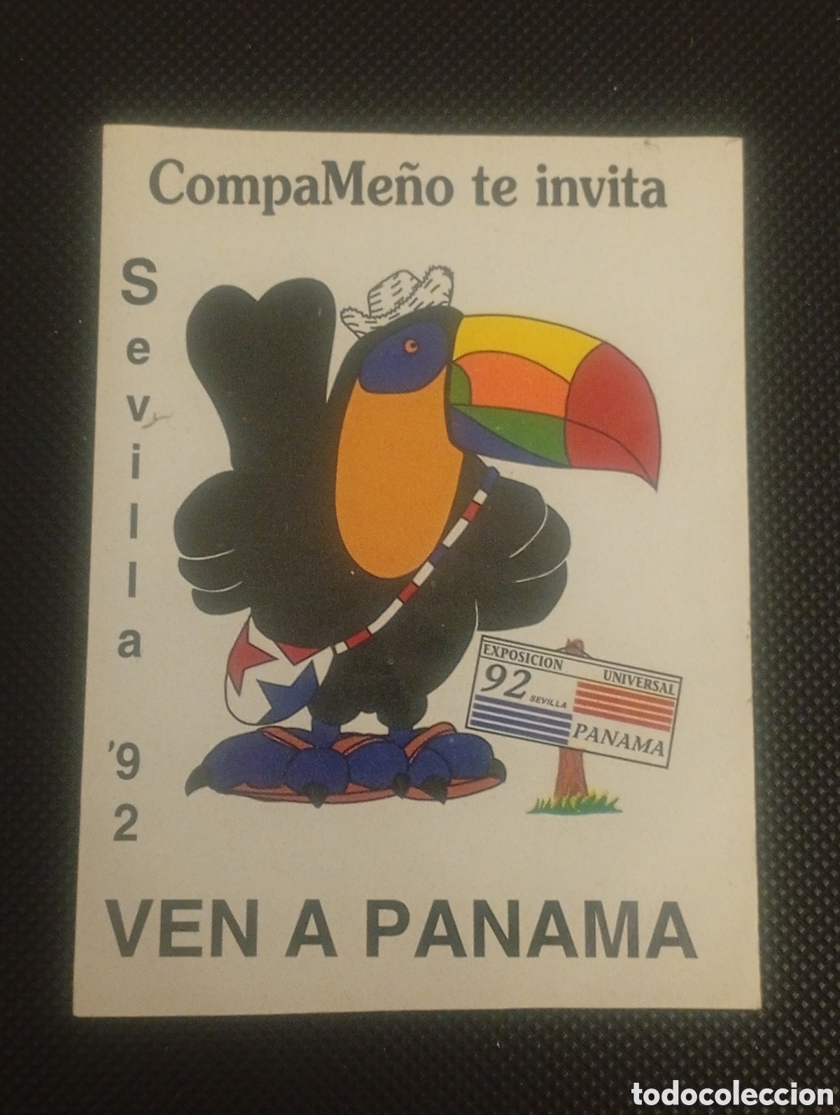 Sammlung von Aufklebern: COMPAME&Ntilde;O TE INVITA VEN A PANAMA SEVILLA 92 1992 EXPO