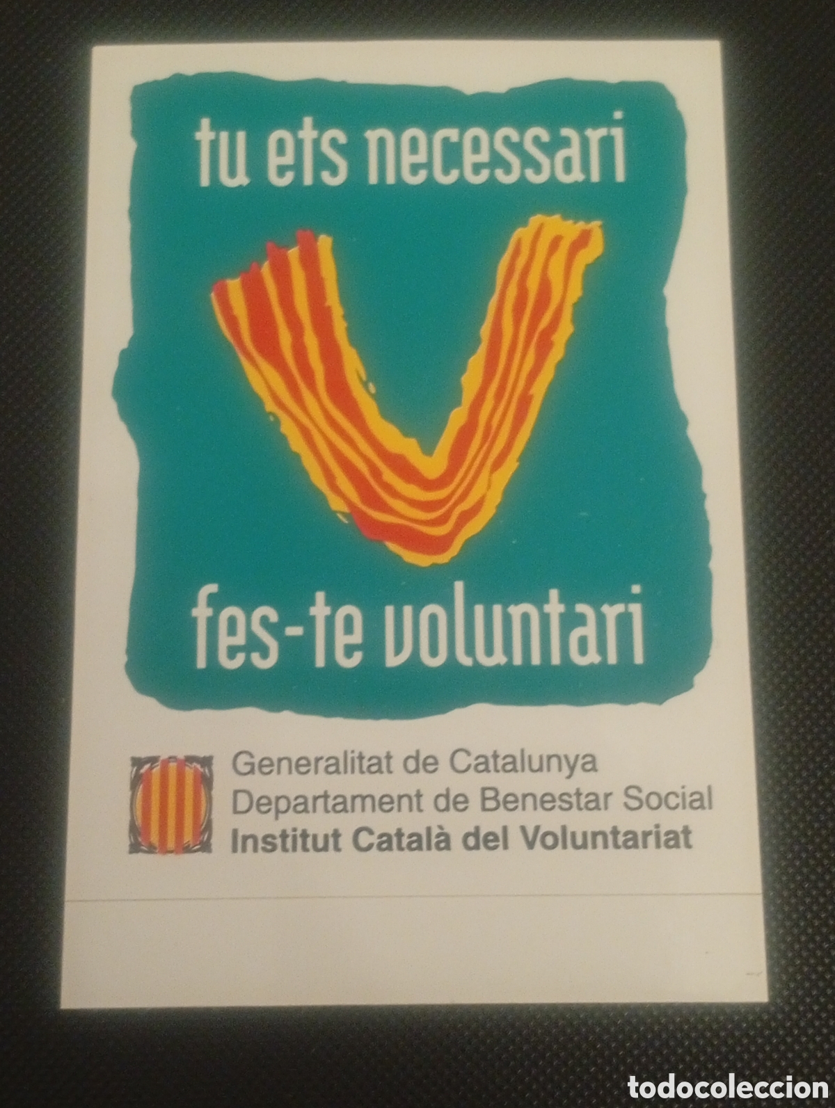 Collection stickers: PEGATINA ADHESIVO ENGANXINA GENERALITAT CATALUNYA TU ETS NECESSARI FES-TE VOLUNTARI VINTAGE CATALU&Ntilde;A