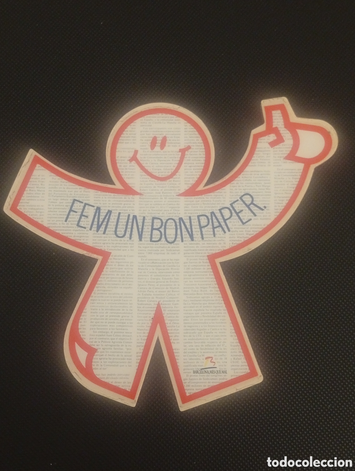 Collection stickers: PEGATINA ADHESIVO FEM UN BON PAPER BARCELONA MES QUE MAI