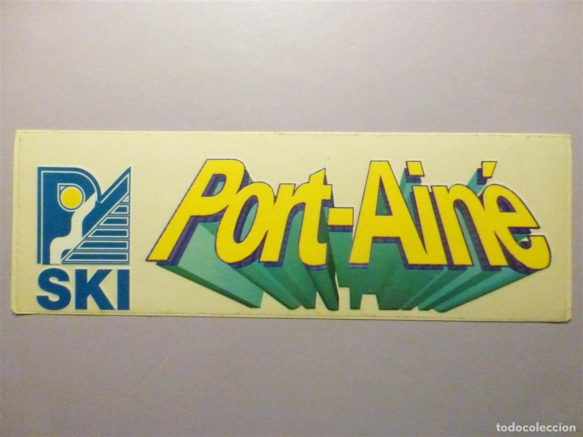 Adesivi di collezione: Pegatina, Adhesivo Monta&ntilde;a, Ski, Squ&iacute; - Deportes de Invierno - Ski Port-Ain&eacute; - 18 x 6 cm.