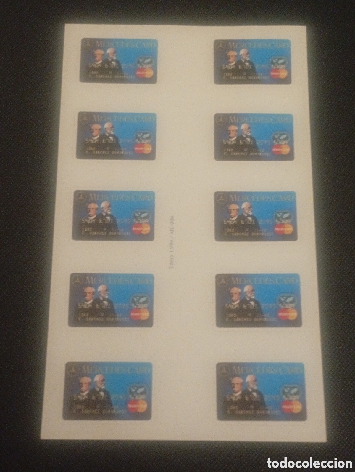 Pegatinas de colecci&oacute;n: Lote PEGATINA ADHESIVO MERCEDES CARD M&Aacute;STER CARD