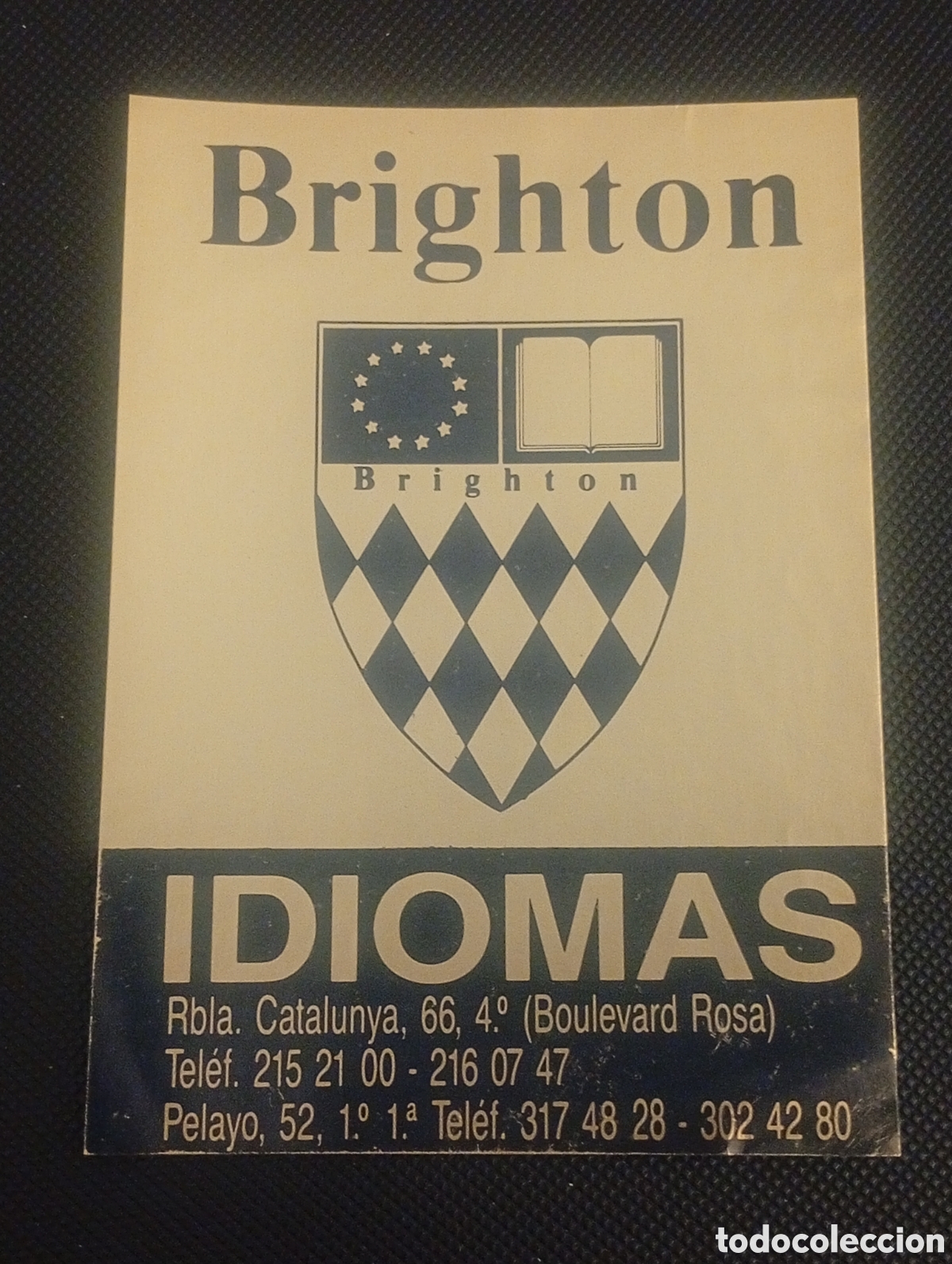 Autocolantes de cole&ccedil;&atilde;o: PEGATINA ADHESIVO IDIOMAS ANTIGUA ACADEMIA ESCUELA BRIGHTON BARCELONA CATALUNYA CATALU&Ntilde;A