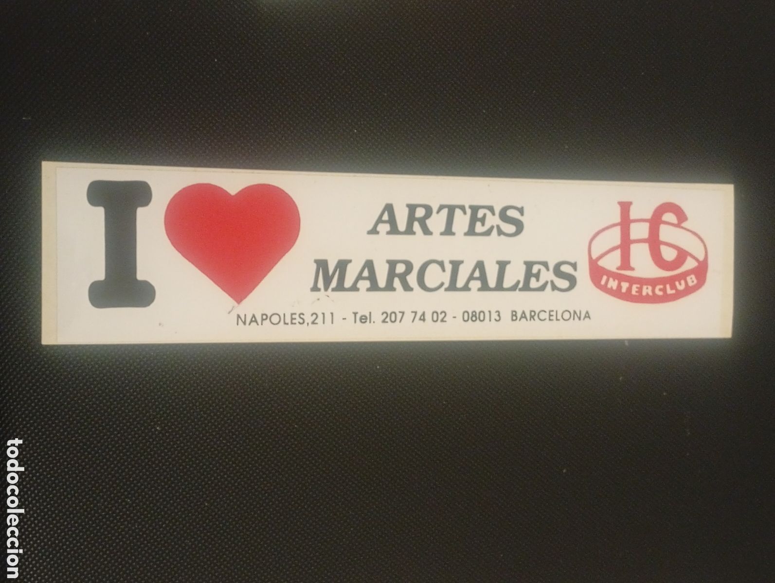 Pegatinas de colecci&oacute;n: PEGATINA ADHESIVO I LOVE ARTES MARCIALES GIMNASIO INTERCLUB BARCELONA CATALUNYA CATALU&Ntilde;A UFC MMA