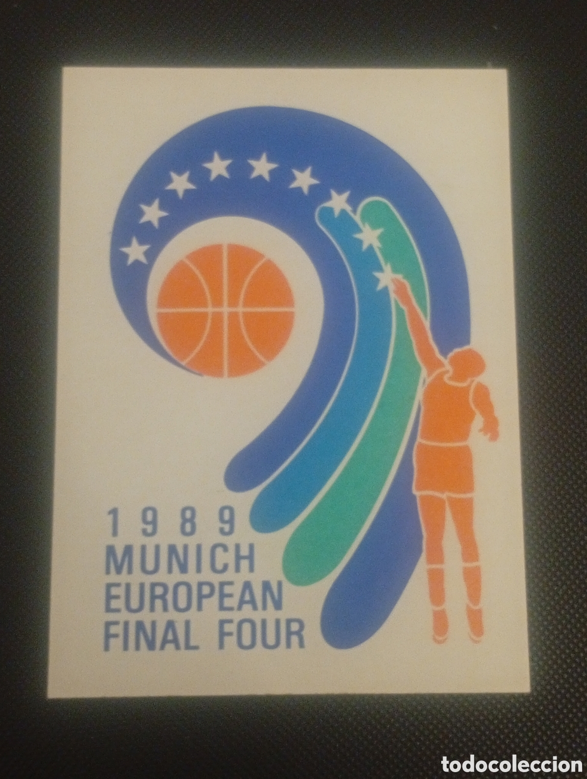 Pegatinas de colecci&oacute;n: PEGATINA ADHESIVO 1989 89 MUNICH EUROPEAN FINAL FOUR BASKET BALONCESTO BASKETBALL EUROPA BARCELONA