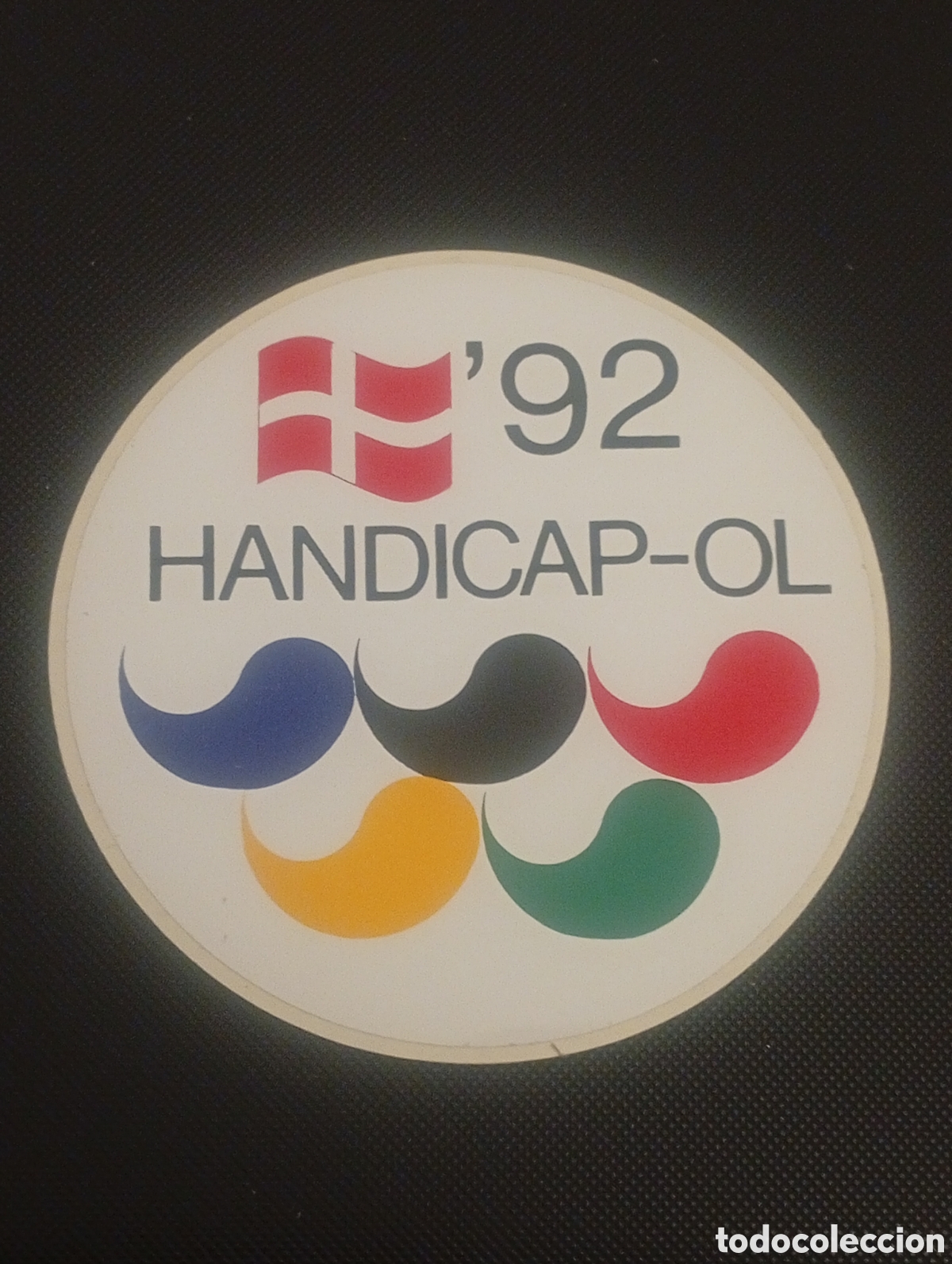 Pegatinas de colecci&oacute;n: PEGATINA ADHESIVO 92 DINAMARCA DENMARK 1992 PARALIMPICS HANDICAP OLIMPICS GAMES BARCELONA OLIMPADAS