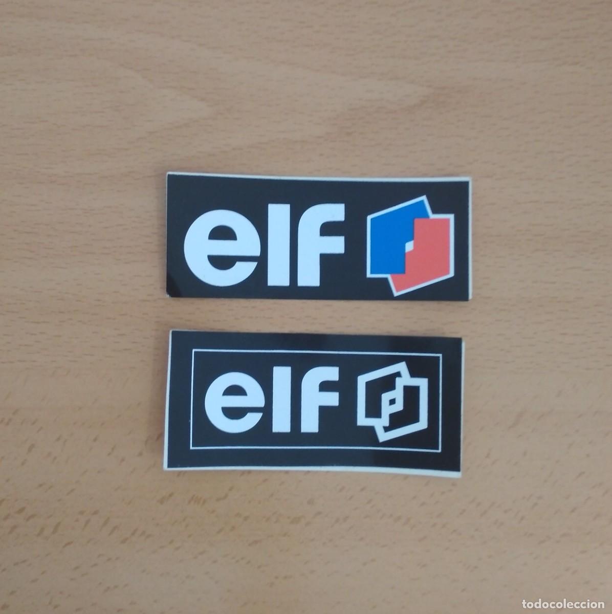 Pegatinas de colecci&oacute;n: Pegatinas adhesivo publicitario marca ELF. Aceites y lubricantes para motor. A&ntilde;os 90.