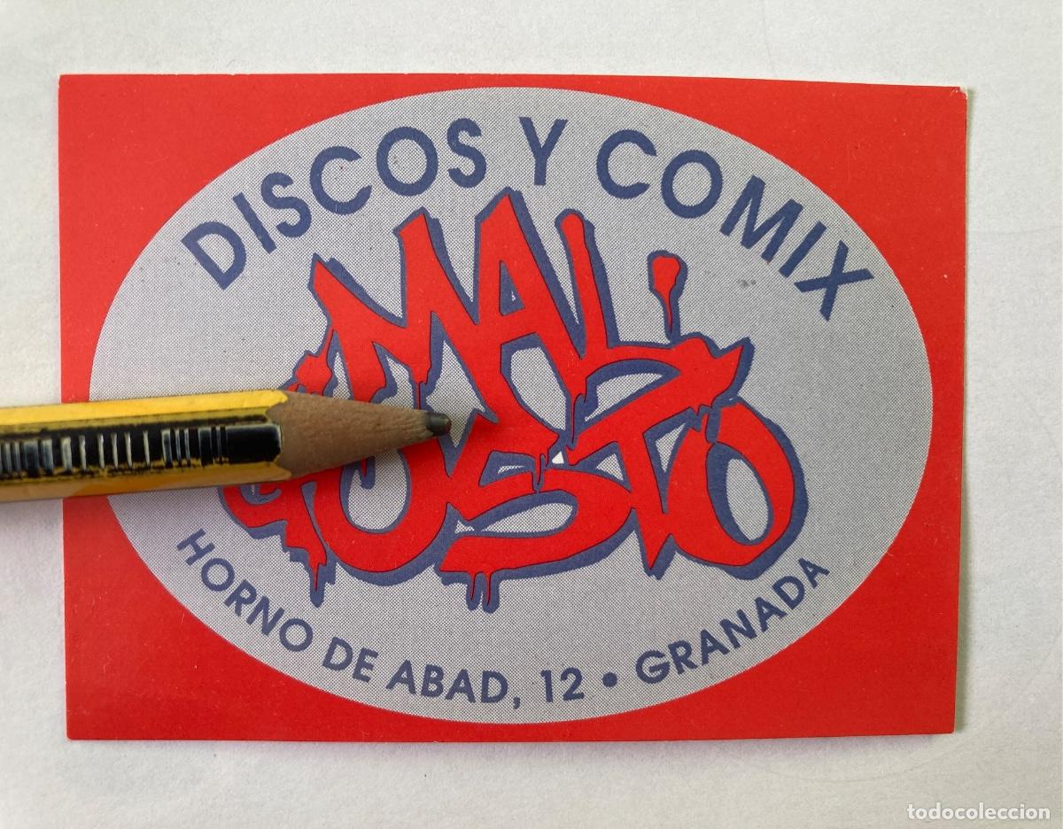Pegatinas de colecci&oacute;n: Mal Gusto Discos y Comix Granada pegatina antigua tienda