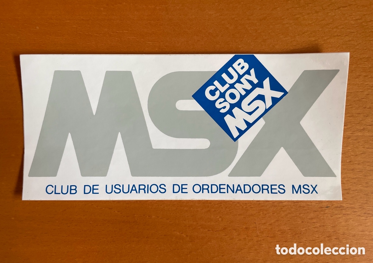 Adesivi di collezione: Pegatina promocional Club Sony MSX &mdash; Club de usuarios de ordenadores MSX &mdash; a&ntilde;os 80