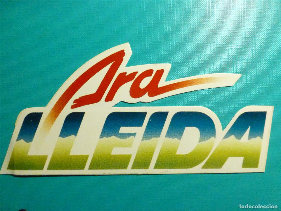 Pegatinas de colecci&oacute;n: Pegatina troquelada - Adhesivo - Localidad - L&eacute;rida - Ara Lleida - 15 x 7 cm.