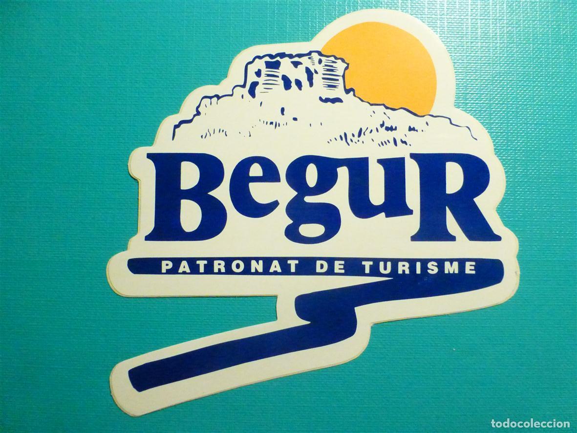 Pegatinas de colecci&oacute;n: Pegatina - Adhesivo Localidad - Begur - Bagur - Gerona - Girona - 10 x 9,5 cm.