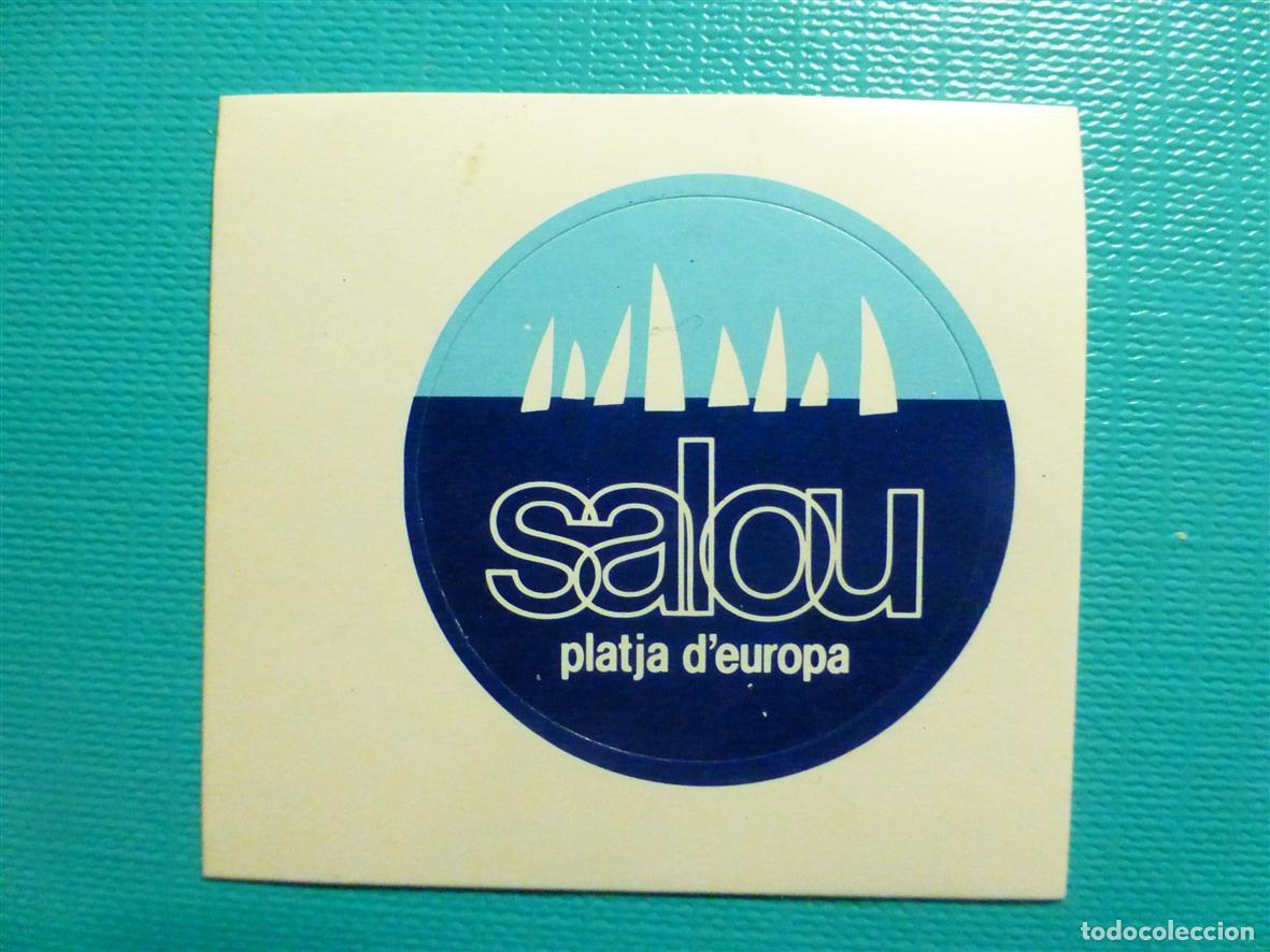 Pegatinas de colecci&oacute;n: Pegatina Localidad - Adhesivo - Sticker - Salou - Platja d&acute;Europa - Gerona - 3,25 cm.