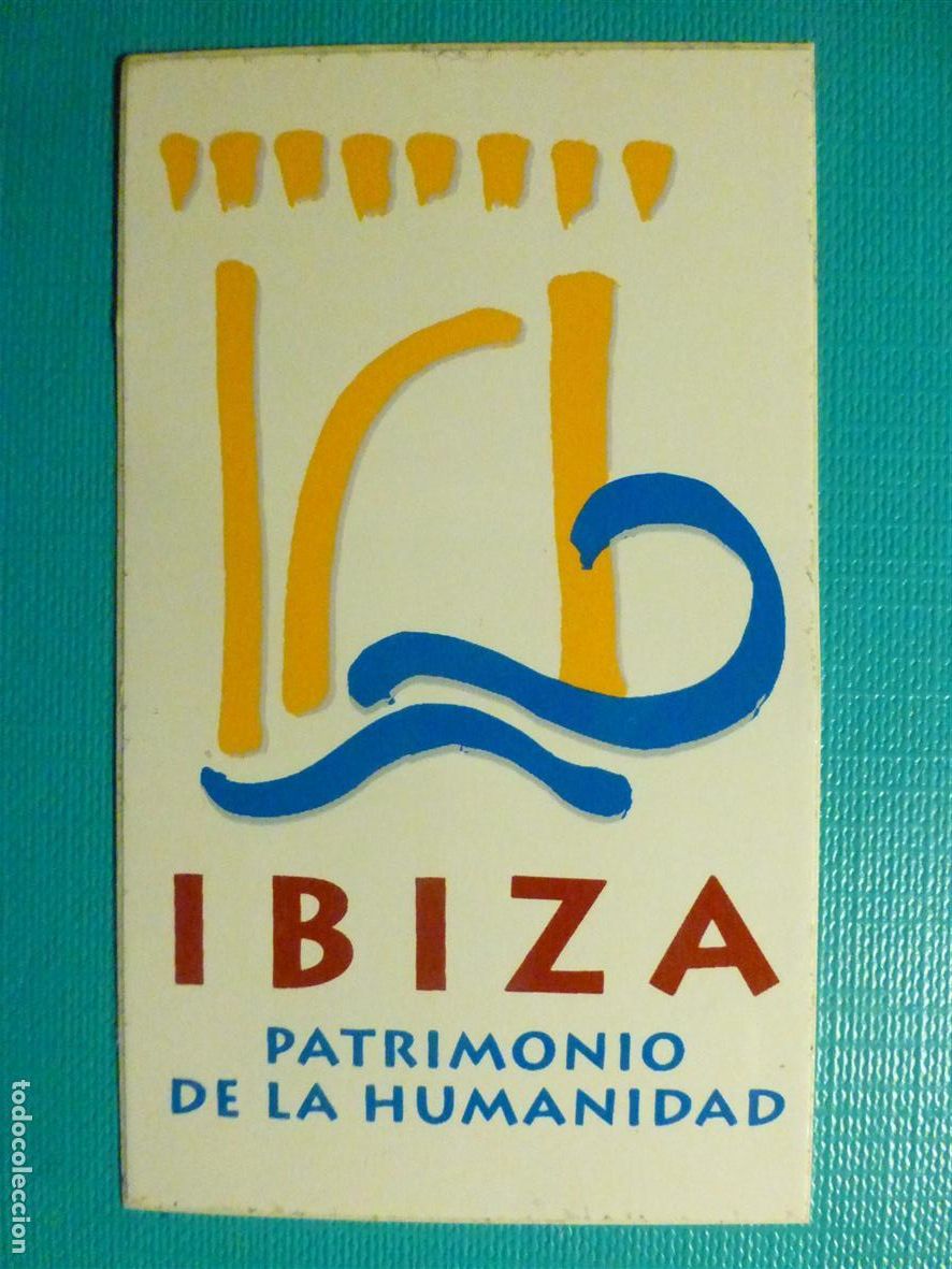 Pegatinas de colecci&oacute;n: Pegatina - Adhesivo - Localidad - Ibiza - 7 x 8 cm.