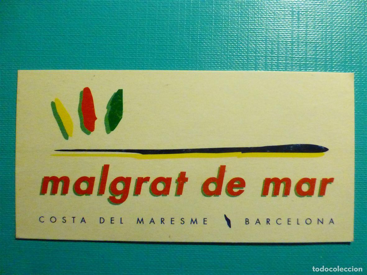 Pegatinas de colecci&oacute;n: Pegatina - Adhesivo - Localidad - Malgrat de Mar - Barcelona - 10 x 5 cm.