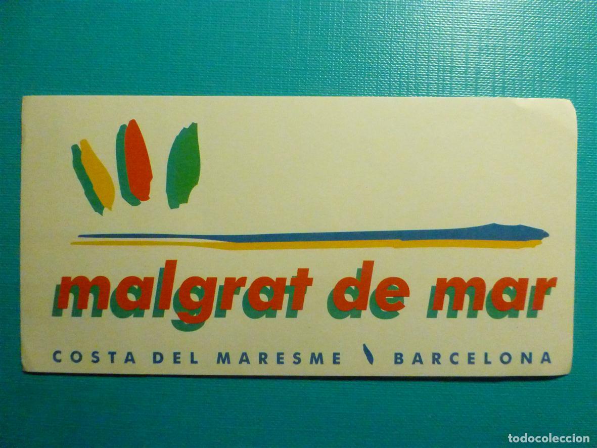 Pegatinas de colecci&oacute;n: Pegatina - Adhesivo - Localidad - Malgrat de Mar - Barcelona - 13 x 6,5 cm.