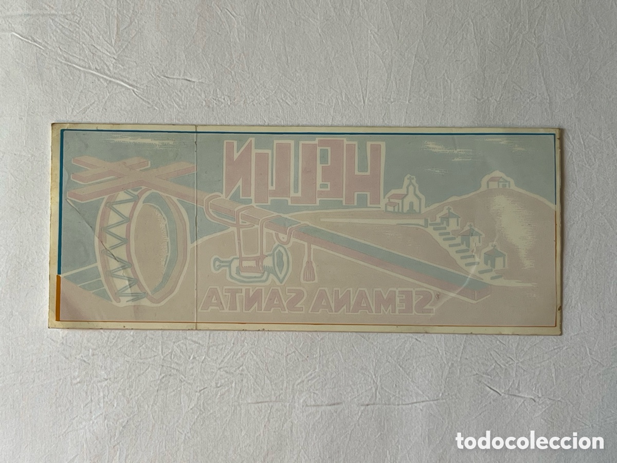 Pegatinas de colecci&oacute;n: HELL&Iacute;N (Albacete) SEMANA SANTA&hellip; (h.1970?) Adhesivo - Pegatina..