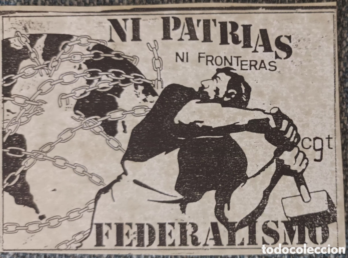 Pegatinas de colecci&oacute;n: PEGATINA NI PATRIAS, NI FRONTERAS. FEDERALISMO