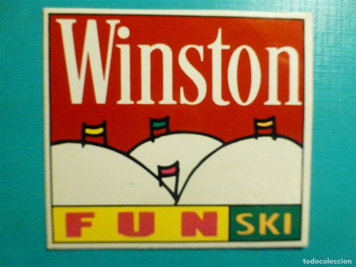 Pegatinas de colecci&oacute;n: Pegatina Monta&ntilde;a, Ski, Alta Monta&ntilde;a - Winston - Fun Ski - 9 x 8 cm.