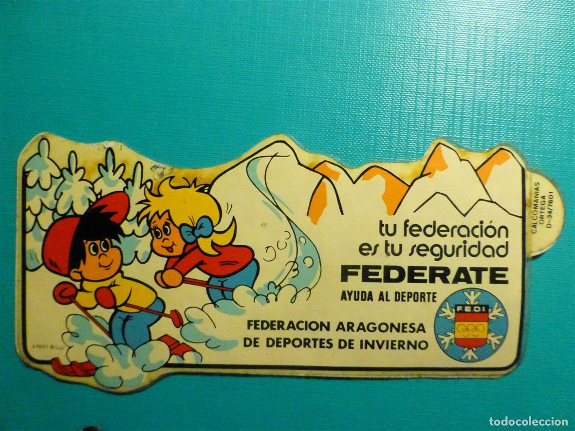 Pegatinas de colecci&oacute;n: Pegatina Ski, Alta Monta&ntilde;a - Esqui, Sky - Federaci&oacute;n Aragonesa Deportes de Invierno- 14,5 x 7,5 cm.