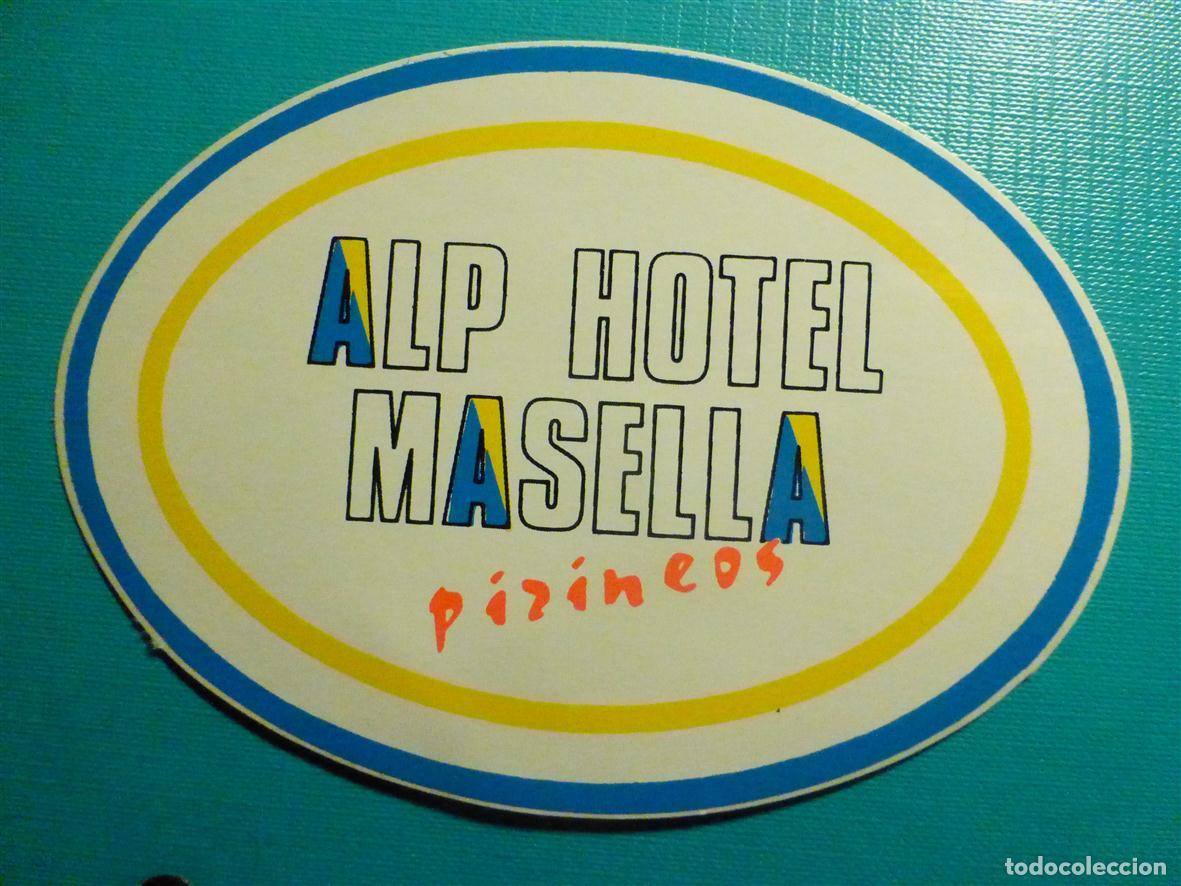 Pegatinas de colecci&oacute;n: Pegatina Hoteles - Hotel Alp Hotel Masella - Pirineos - Gerona - Ski - 12 x 8,5 cm.