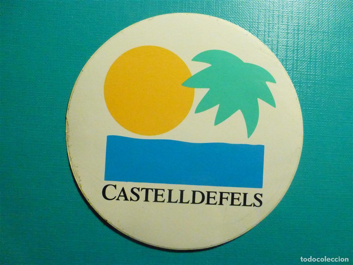 Pegatinas de colecci&oacute;n: Pegatina - Adhesivo - Localidad - Castelldefels - Barcelona - 10 cm.