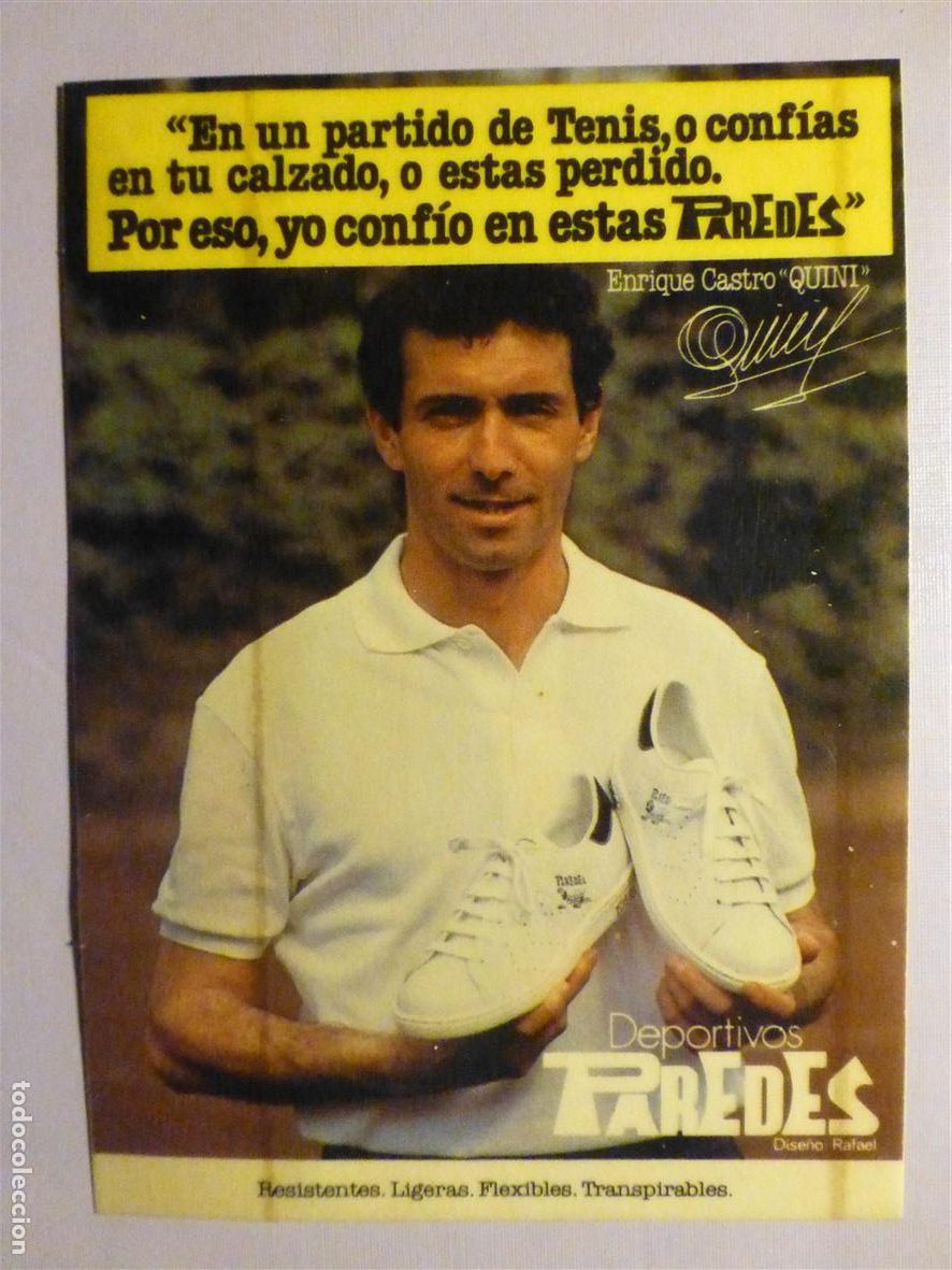Pegatinas de colecci&oacute;n: Pegatina Adhesivo - Jugador Real Madrid C.F. - Enrique Castro Quni - Zapatillas Paredes - 7 x 10 cm.