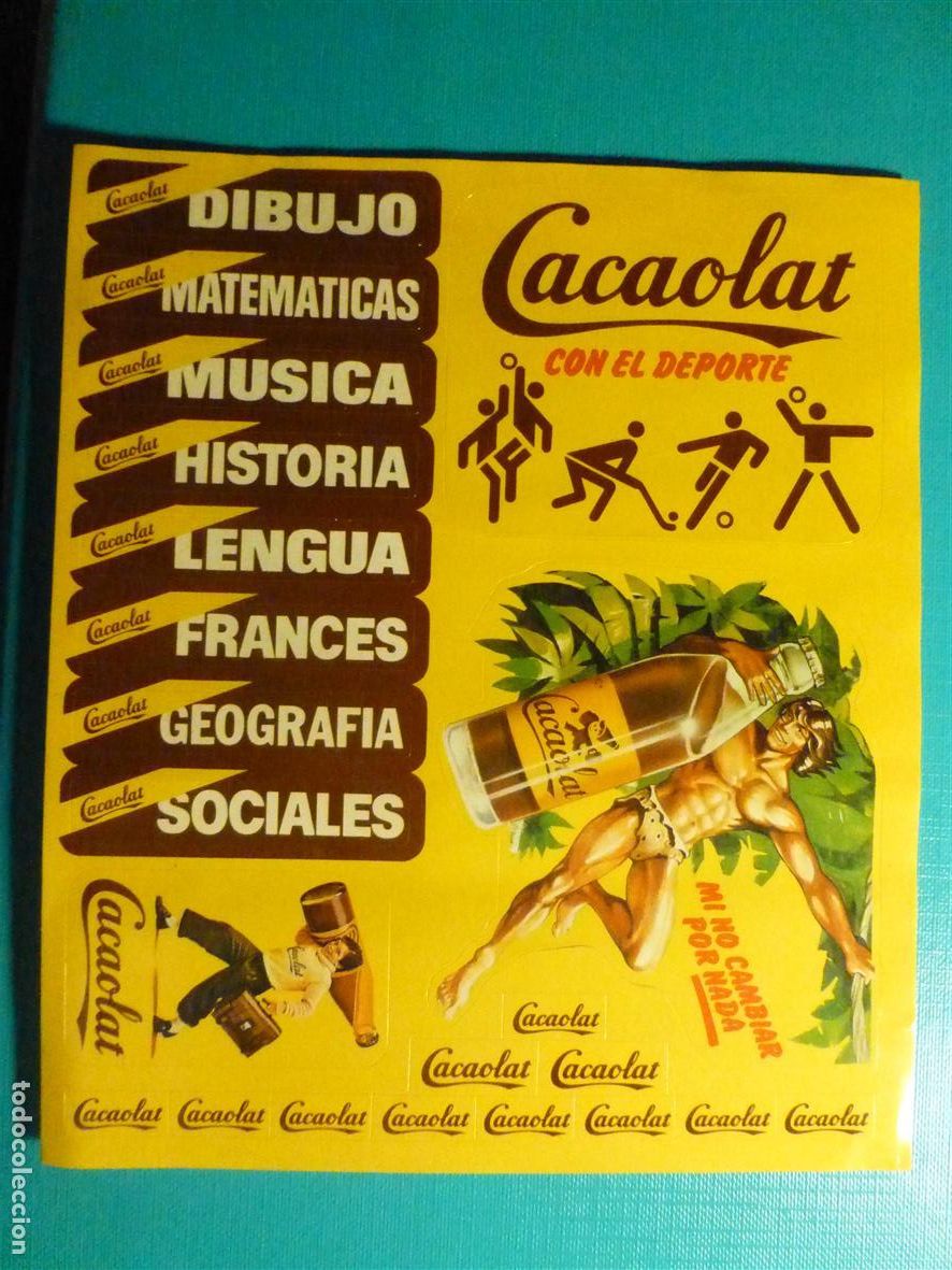 Pegatinas de colecci&oacute;n: Pegatina - Adhesivo m&uacute;ltiple - Sticker - Cacaolat con el deporte - Lecherias, Alimentaci&oacute;n 13x16 cm.