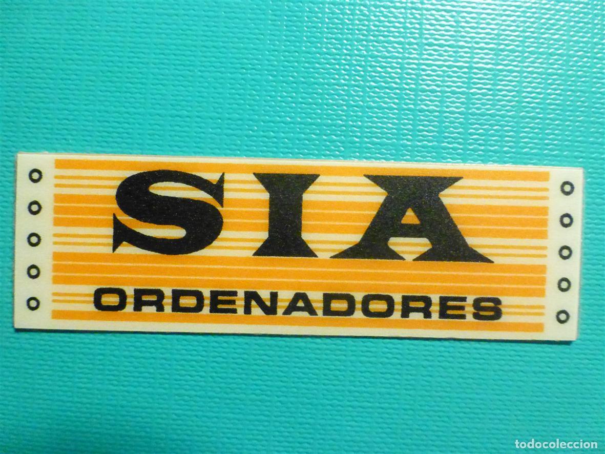 Pegatinas de colecci&oacute;n: Pegatina Adhesivo - Ordenadores y Computadoras - A&ntilde;os 80&acute;s - Sia - 6,5 x 2 cm.