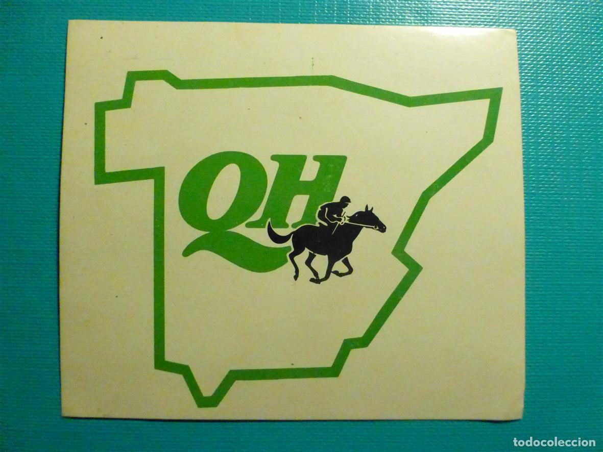 Pegatinas de colecci&oacute;n: Pegatina - Adhesivo - Loterias y apuestas - QH - Quiniela H&iacute;pica - 8 x 7 cm