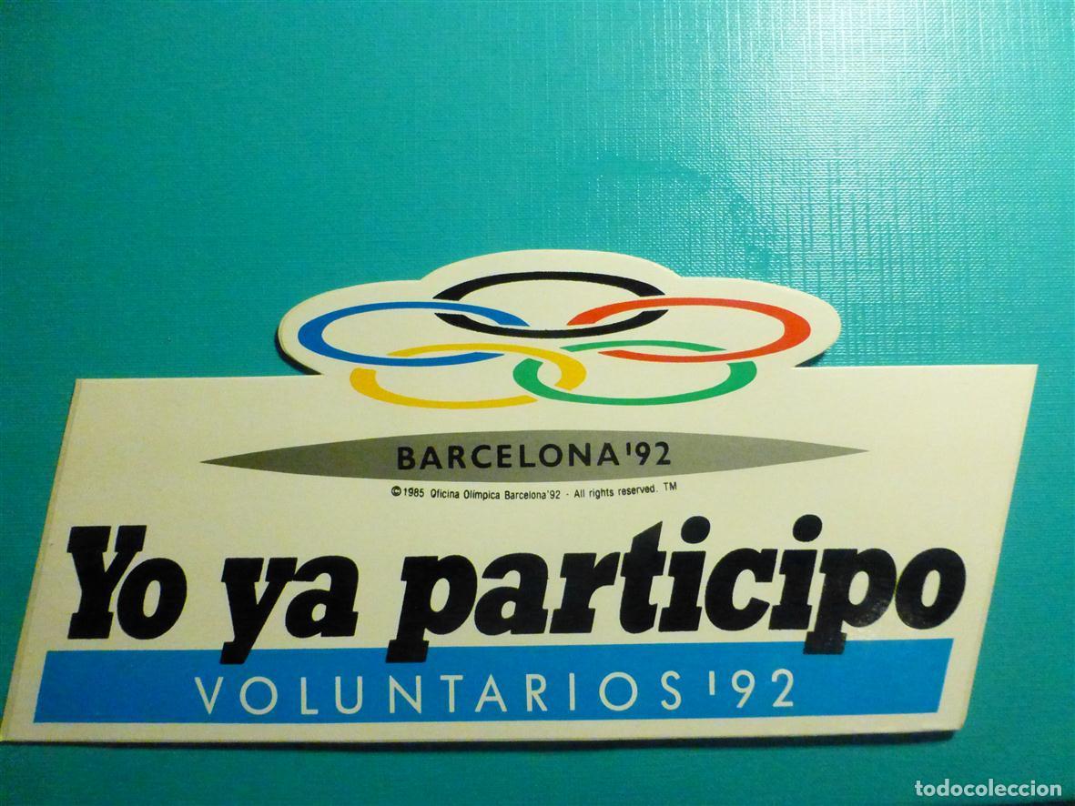 Collection stickers: Pegatina - Adhesivo - Sticker - Barcelona&acute;92 - Voluntarios - Olimpiadas 1992 - 20 X 10 cm.