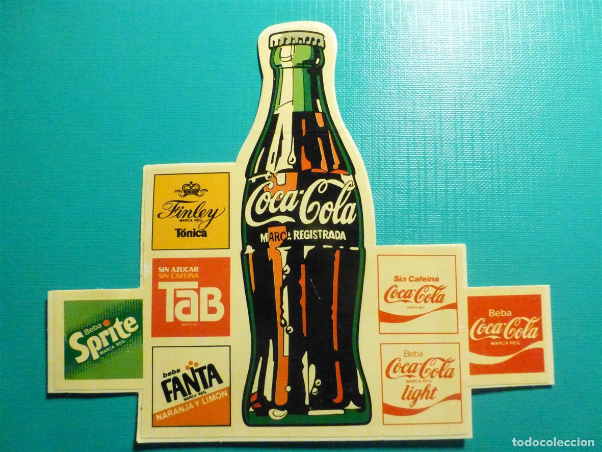 Pegatinas de colecci&oacute;n: Pegatina - Adhesivo - Sticker - Coca-Cola - 13 x 12 cm. - Sprite, Fanta, Finley