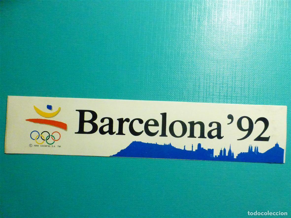 Pegatinas de colecci&oacute;n: Pegatina - Adhesivo - Sticker - Barcelona&acute;92 - Ciudad Ol&iacute;mpica - Olimpiadas 1992 - 17,5 x 3,75 cm.