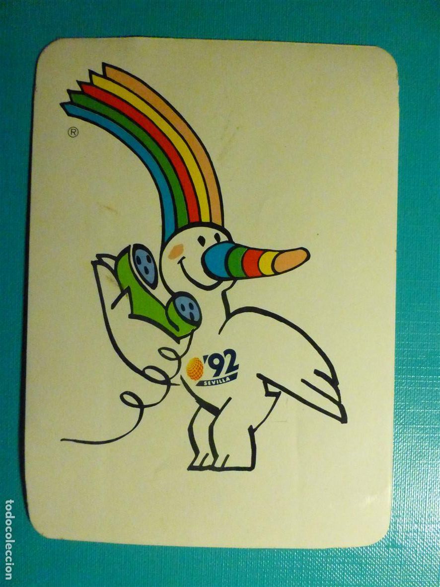 Pegatinas de colecci&oacute;n: Pegatina - Adhesivo - Sticker - Expo Sevilla&acute;92 - Mascota Curro - A&ntilde;o 1992 - 9,5 x 13,5 cm.
