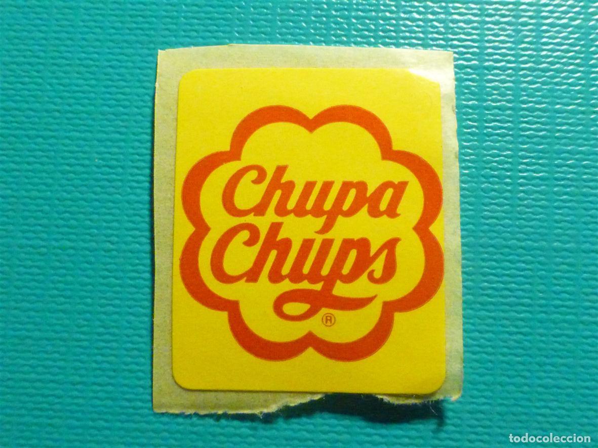 Pegatinas de colecci&oacute;n: Pegatina Adhesiva Tiendas Chucherias, Golosinas y Alimentaci&oacute;n A&ntilde;os 80&acute;s - Chupa Chups - 2,5 x 3 cm