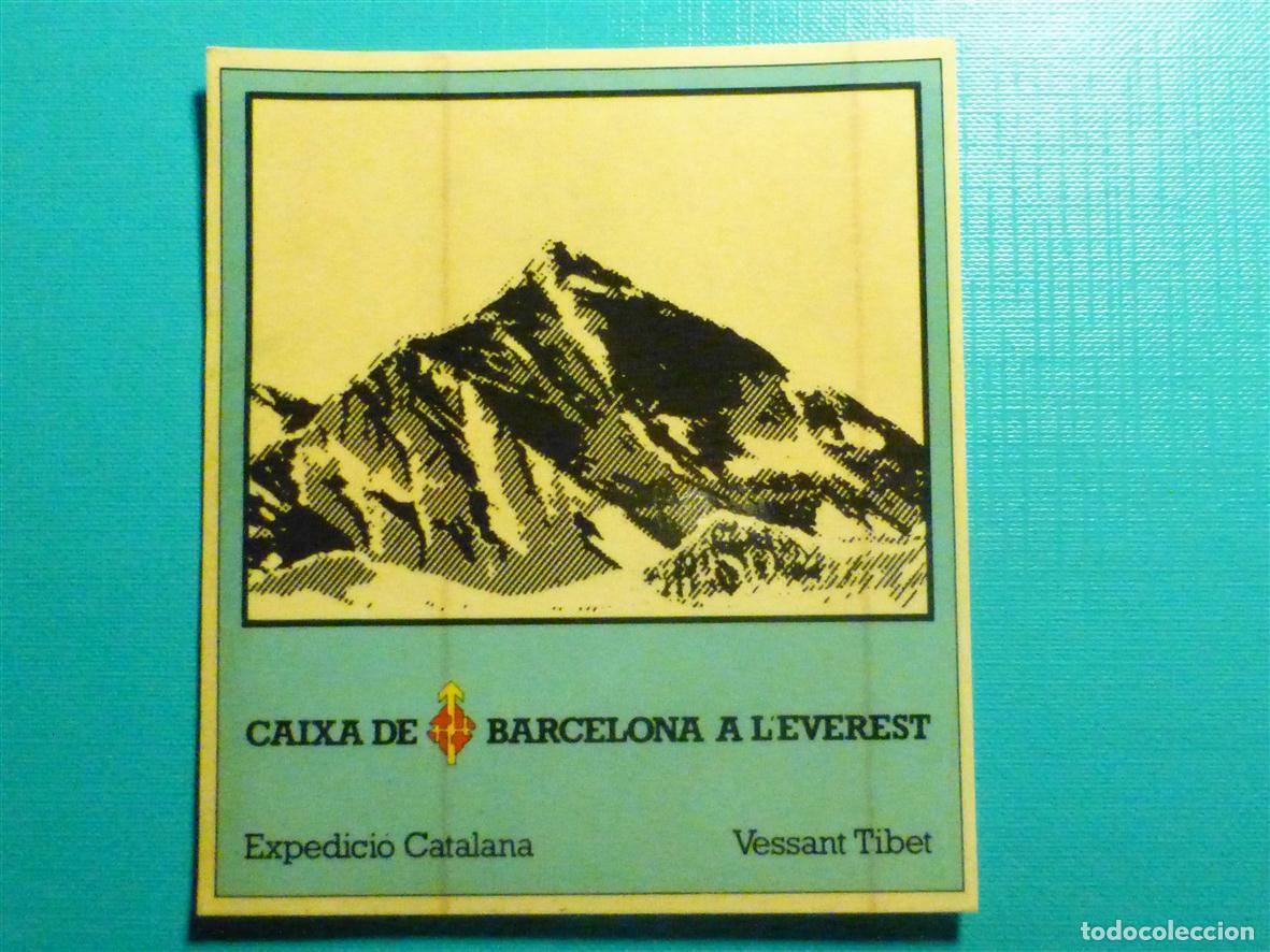 Pegatinas de colecci&oacute;n: Pegatina Alta Monta&ntilde;a - Expedici&oacute;n Catalana Everest, Vessant Tibet, Caixa Barcelona - 9,5 x 10,5 cm.