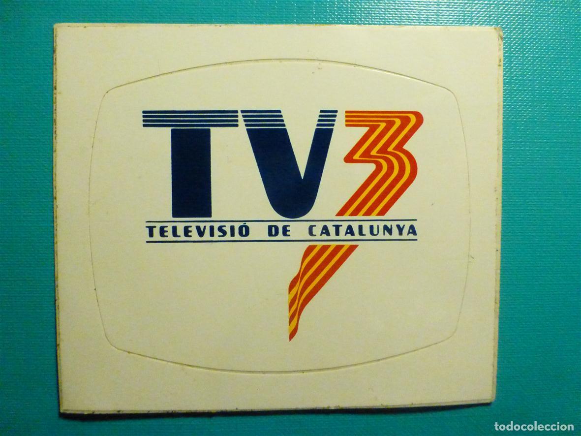 Pegatinas de colecci&oacute;n: Pegatina - Adhesivo Emisoras - Cadena Televisi&oacute;n - TV3 - Televisi&oacute; de Catalunya - 8,5 x 6,25 cm.