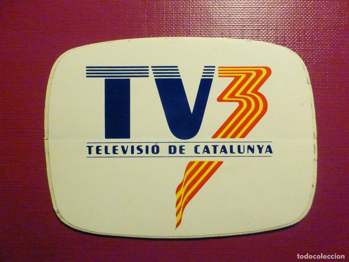 Pegatinas de colecci&oacute;n: Pegatina - Adhesivo Emisoras - Cadena Televisi&oacute;n - TV3 - Televisi&oacute; de Catalunya - 8,5 x 6,25 cm.
