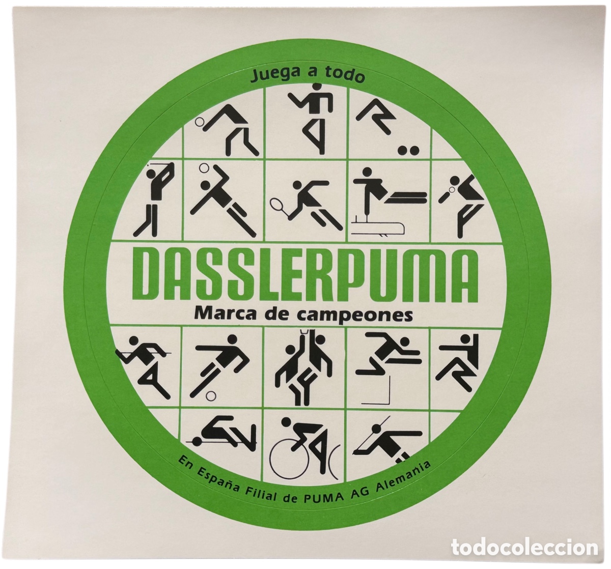 Pegatinas de colecci&oacute;n: Pegatina vintage Dasslerpuma - A&ntilde;os 80 - Juega a todo (deportes)