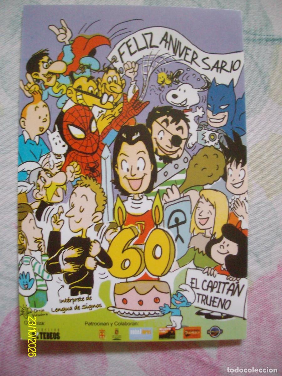 Pegatinas de colecci&oacute;n: PEGATINA 60 ANIVERSARIO CAPITAN TRUENO SUPERHEROES SPIDERMAN GOKU BATMAN MORTADELO TINTIN MAFALDA