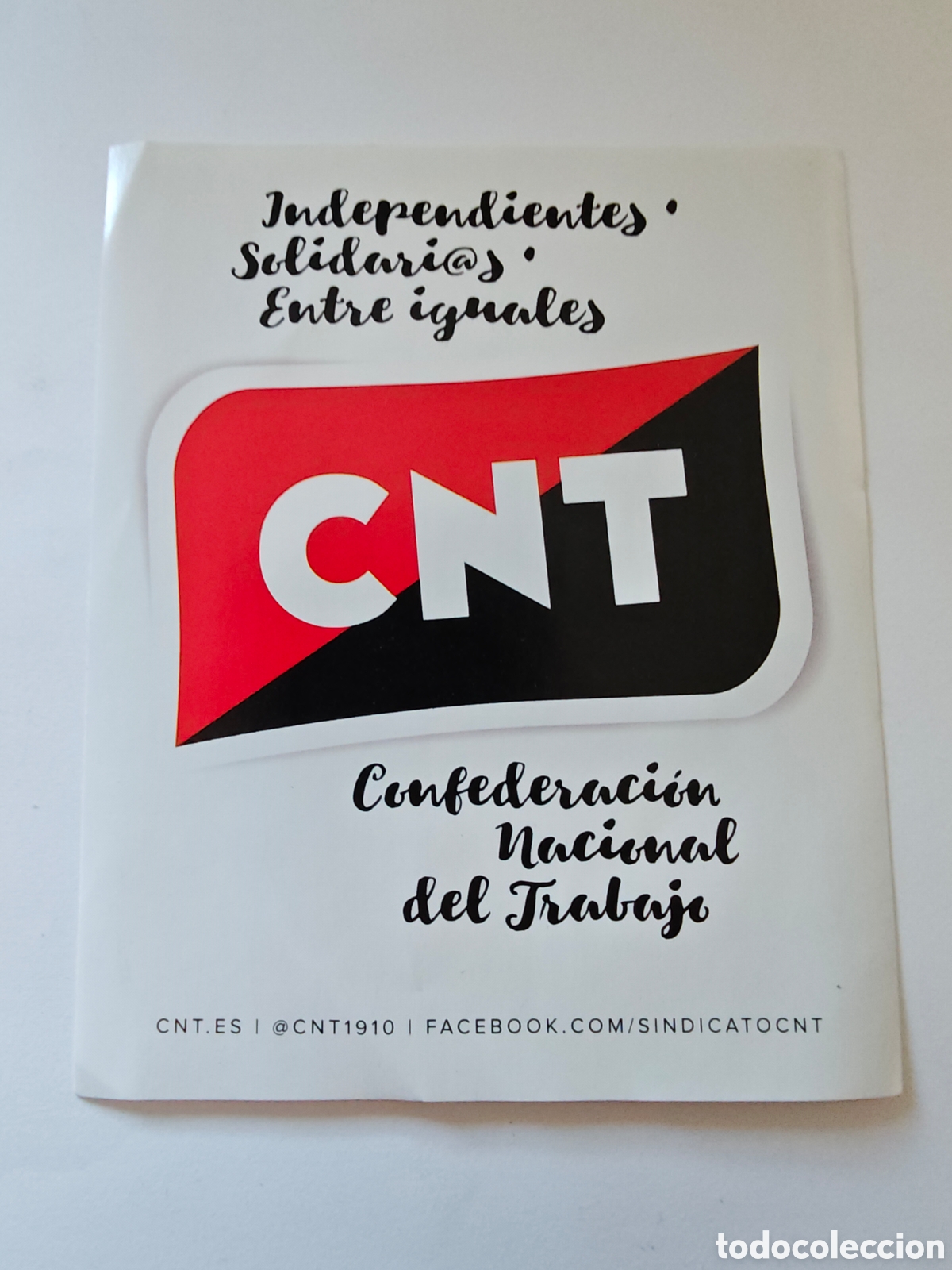 Pegatinas de colecci&oacute;n: pegatina de la CNT - tdk14p